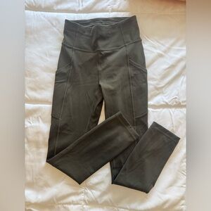 Lululemon Invigorate High-Rise Crop 23in Dark Olive Size 2 Activewear Leggings